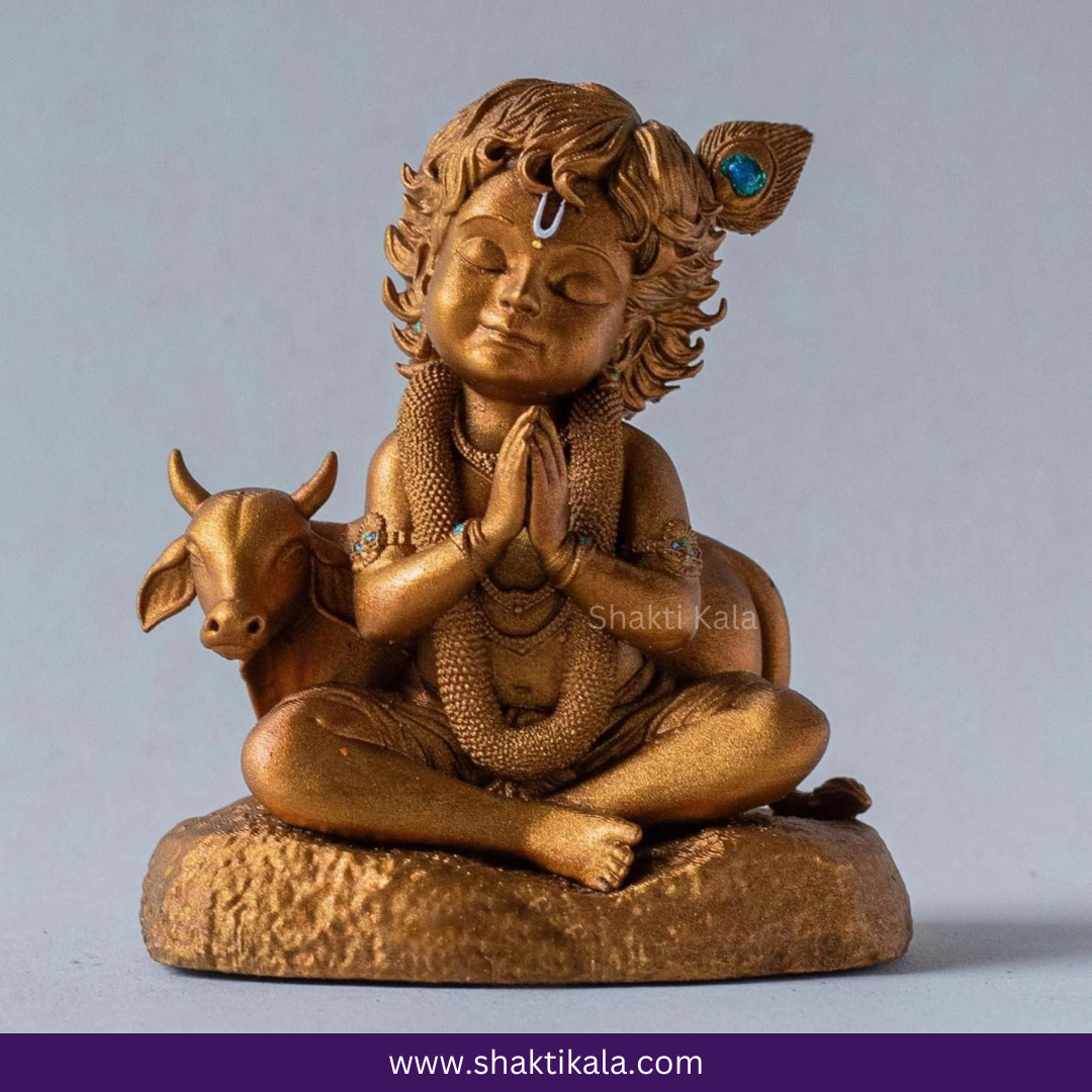 Baal Krishna with Cow – Divine Gopal