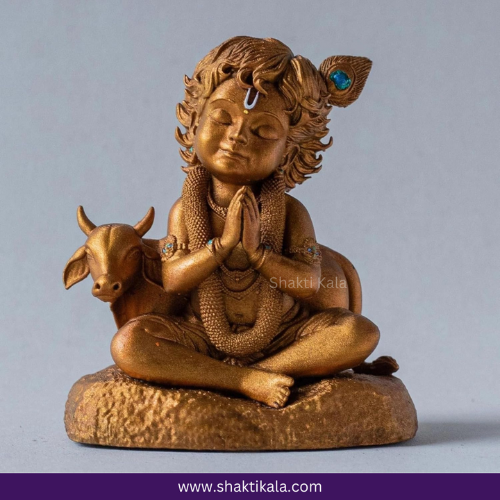Baal Krishna with Cow – Divine Gopal