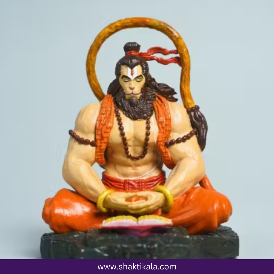 Pavan Sut Hanuman Ji Murti – Hand Painted