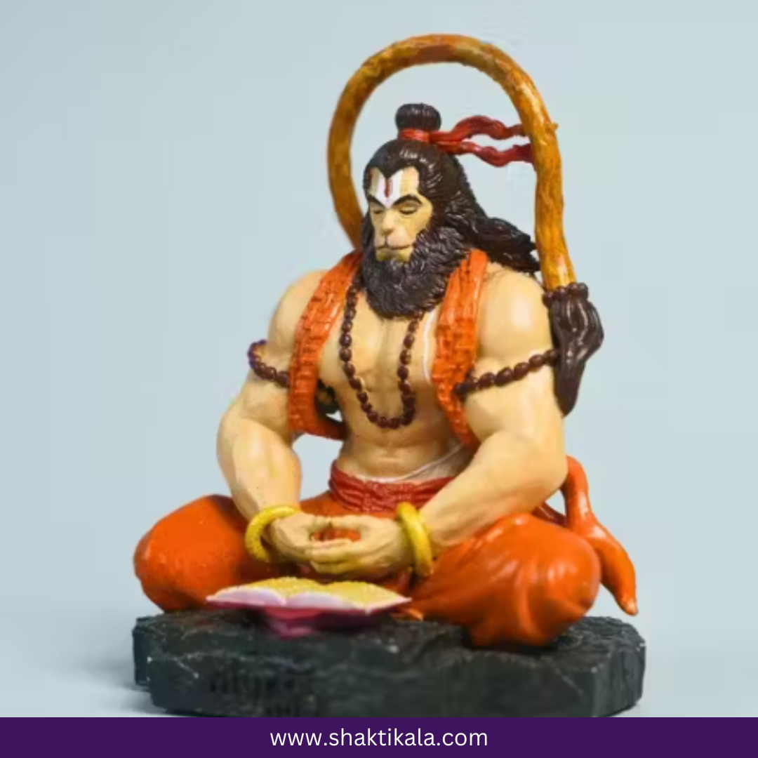 Pavan Sut Hanuman Ji Murti – Hand Painted