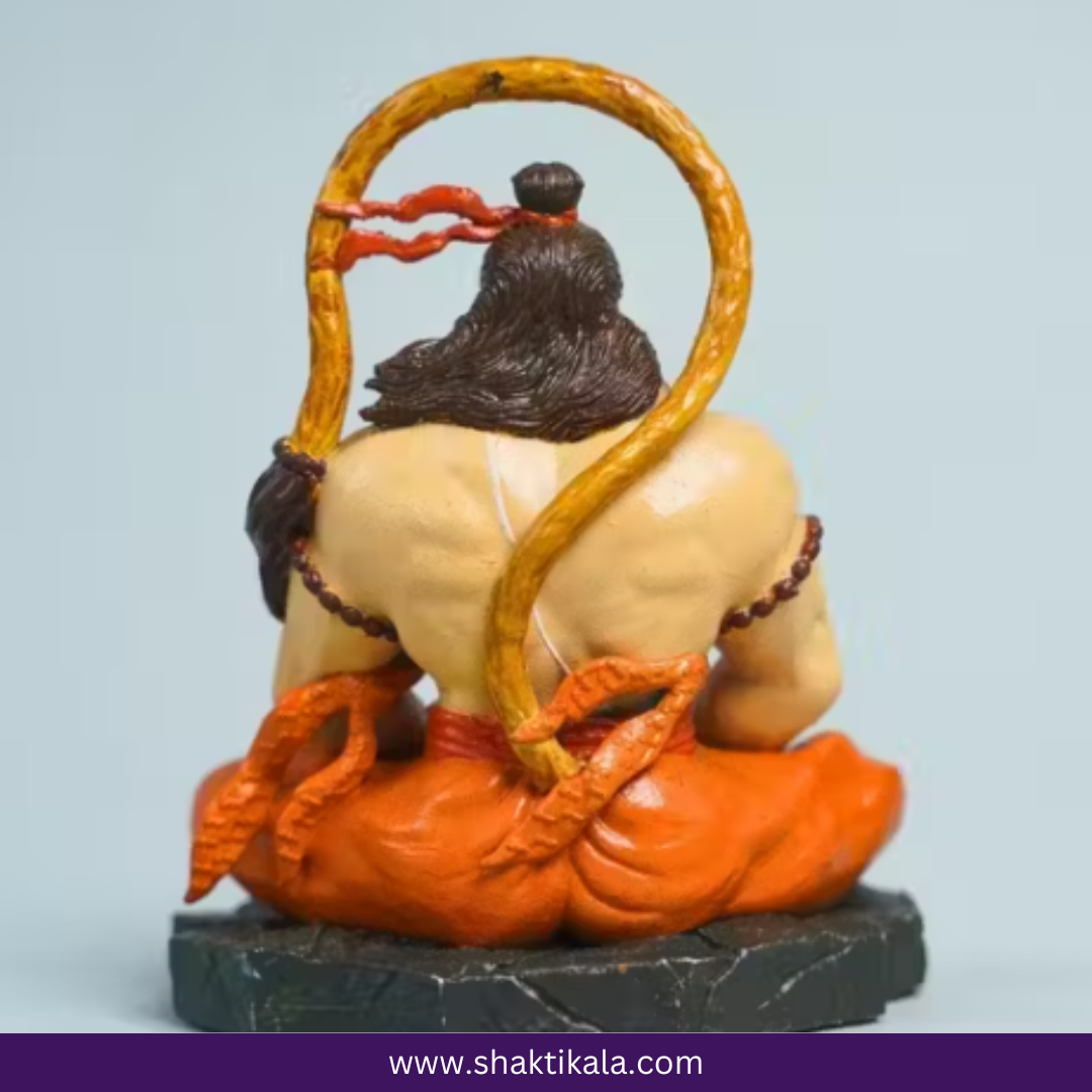 Pavan Sut Hanuman Ji Murti – Hand Painted