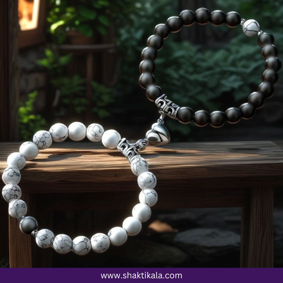 Magnetic Heart Beaded Couple Bracelet - For Him & Her