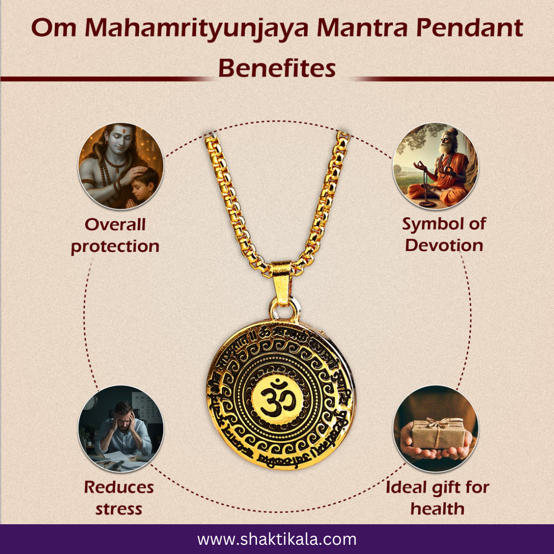 Silver Maha Mrityunjaya Pendant  | Spiritual Jewelry