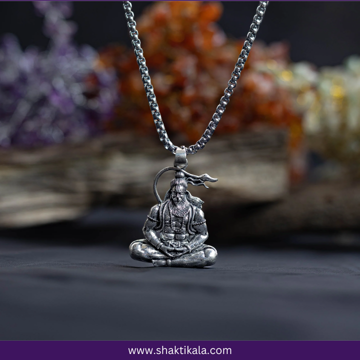 Meditating Hanuman Ji Pendant - Spiritual Strength