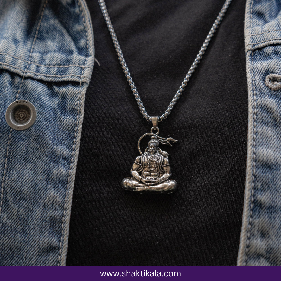 Meditating Hanuman Ji Pendant - Spiritual Strength