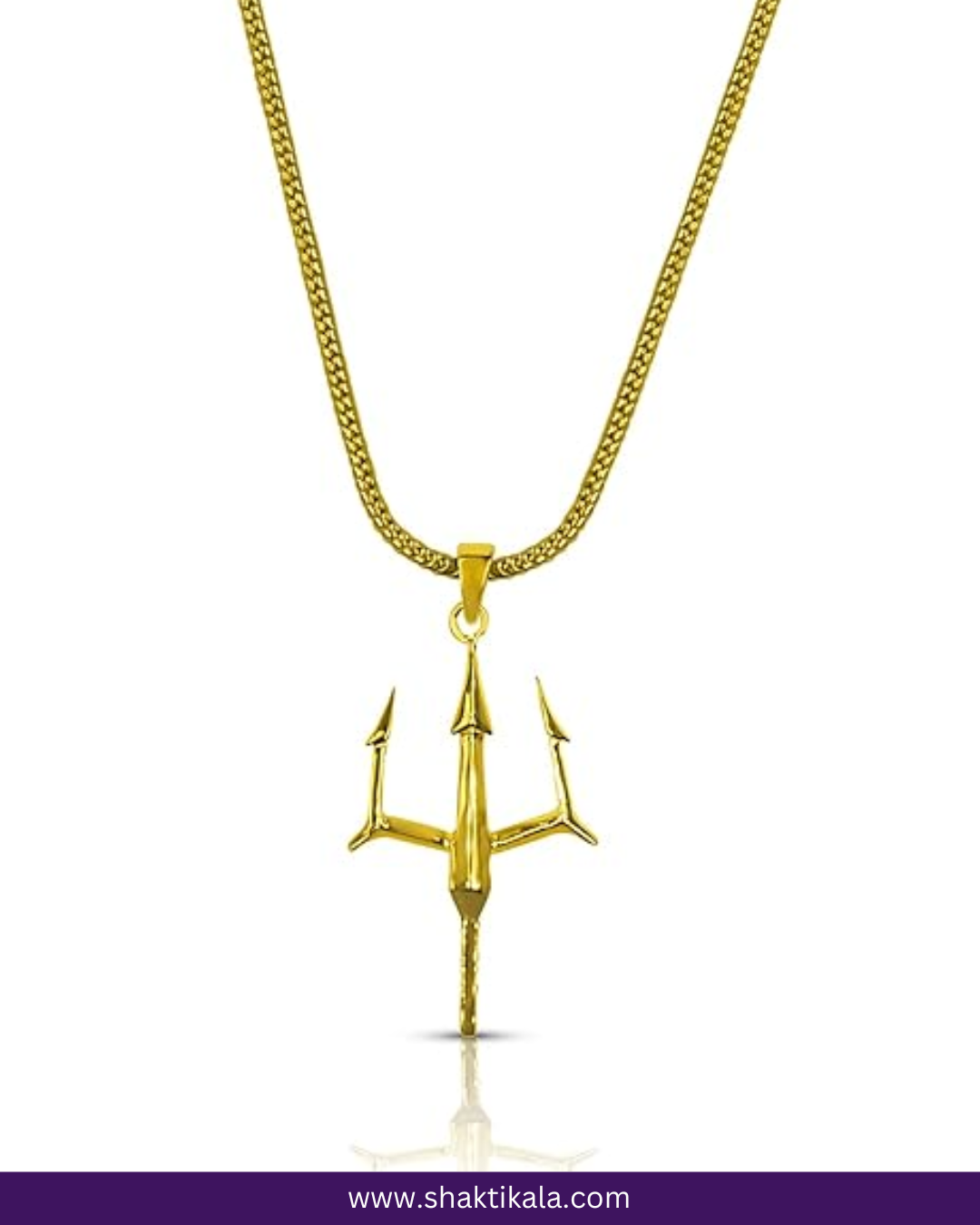 Trishul/Trident Pendant | 18k Gold Plated Anti-Tarnish Pendant