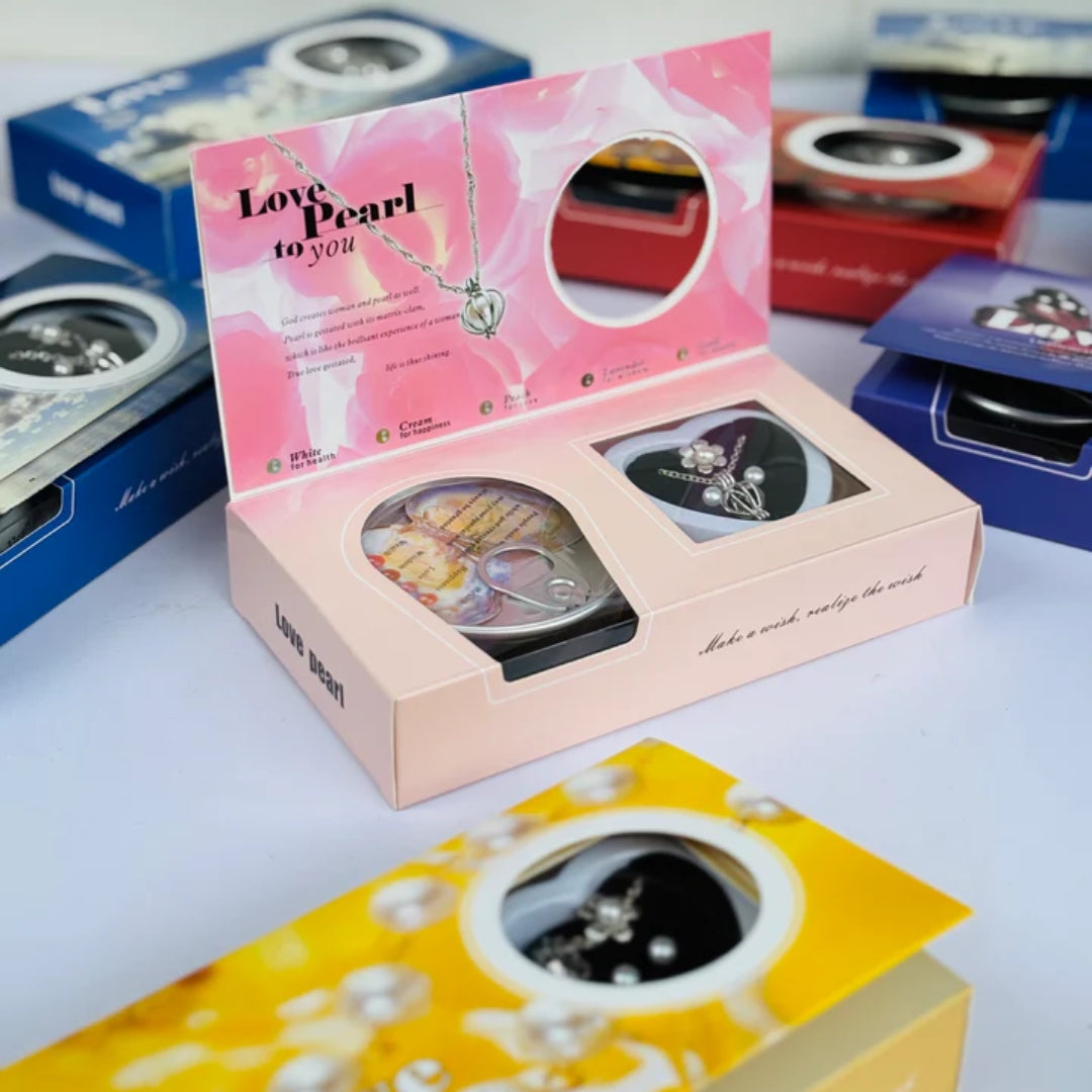 Love Pearl Chain Necklace Ring | Romantic Gift Box