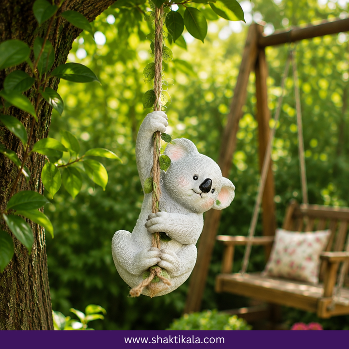 Hanging Koala Garden Statue | Resin Garden Decor