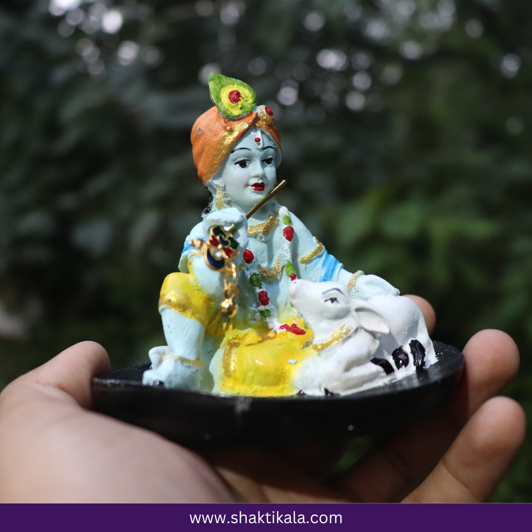 Bal Gopal Murti – Kanha with Gau Mata Idol