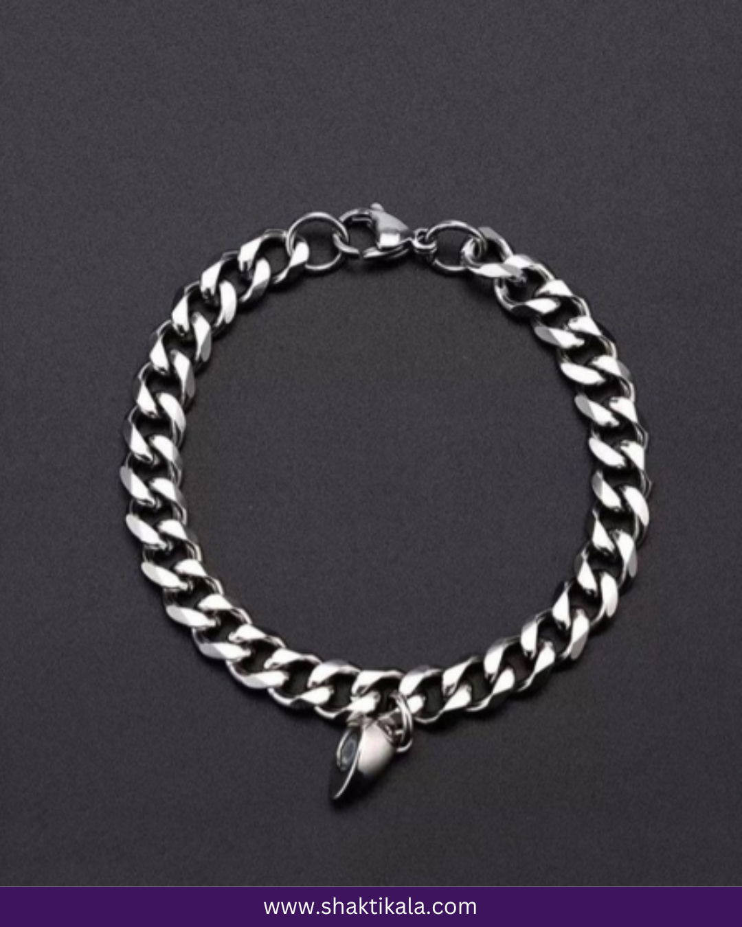 Magnetic Heart Couple Bracelet | Silver Stainless Steel