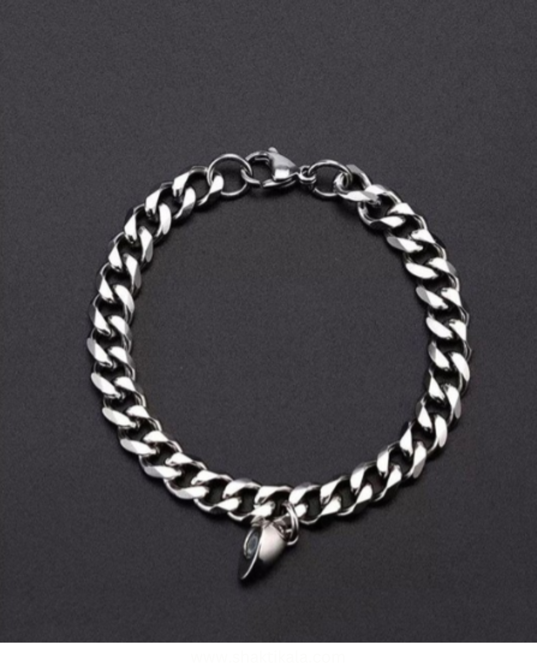 Magnetic Heart Couple Bracelet | Silver Stainless Steel