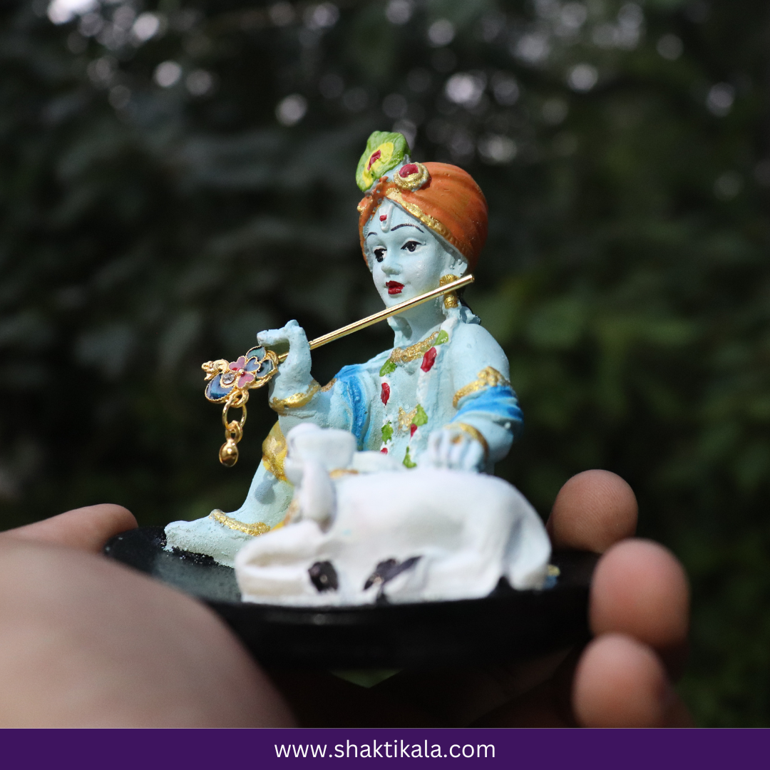 Bal Gopal Murti – Kanha with Gau Mata Idol