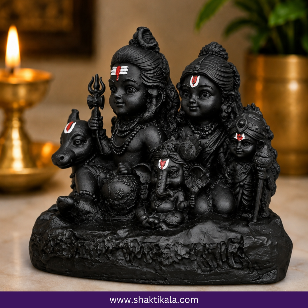 Shiv Parivar Idol | Shiva Parvati Ganesha Kartikeya Nandi Murti