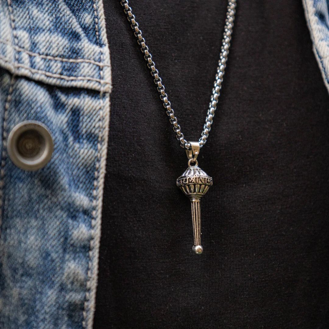 Silver Hanuman Ji Gadha Pendant (Blessing & Protection)