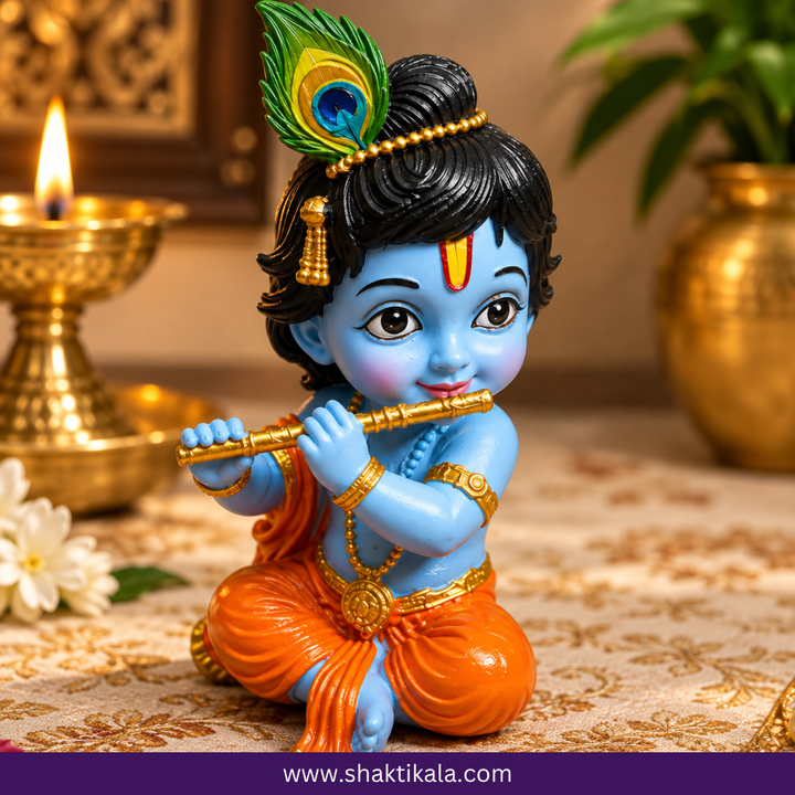 Bal Krishna Idol | Flute Playing Laddu Gopal Murti