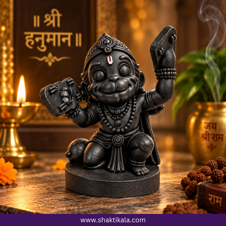 Black Hanuman Murti | Bajrangbali Car Dashboard Idol