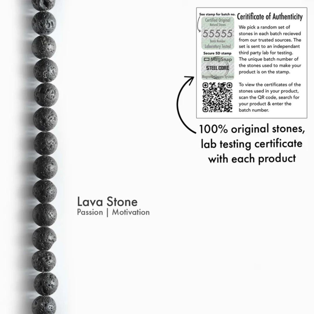 Lava Stone Bracelet 8mm