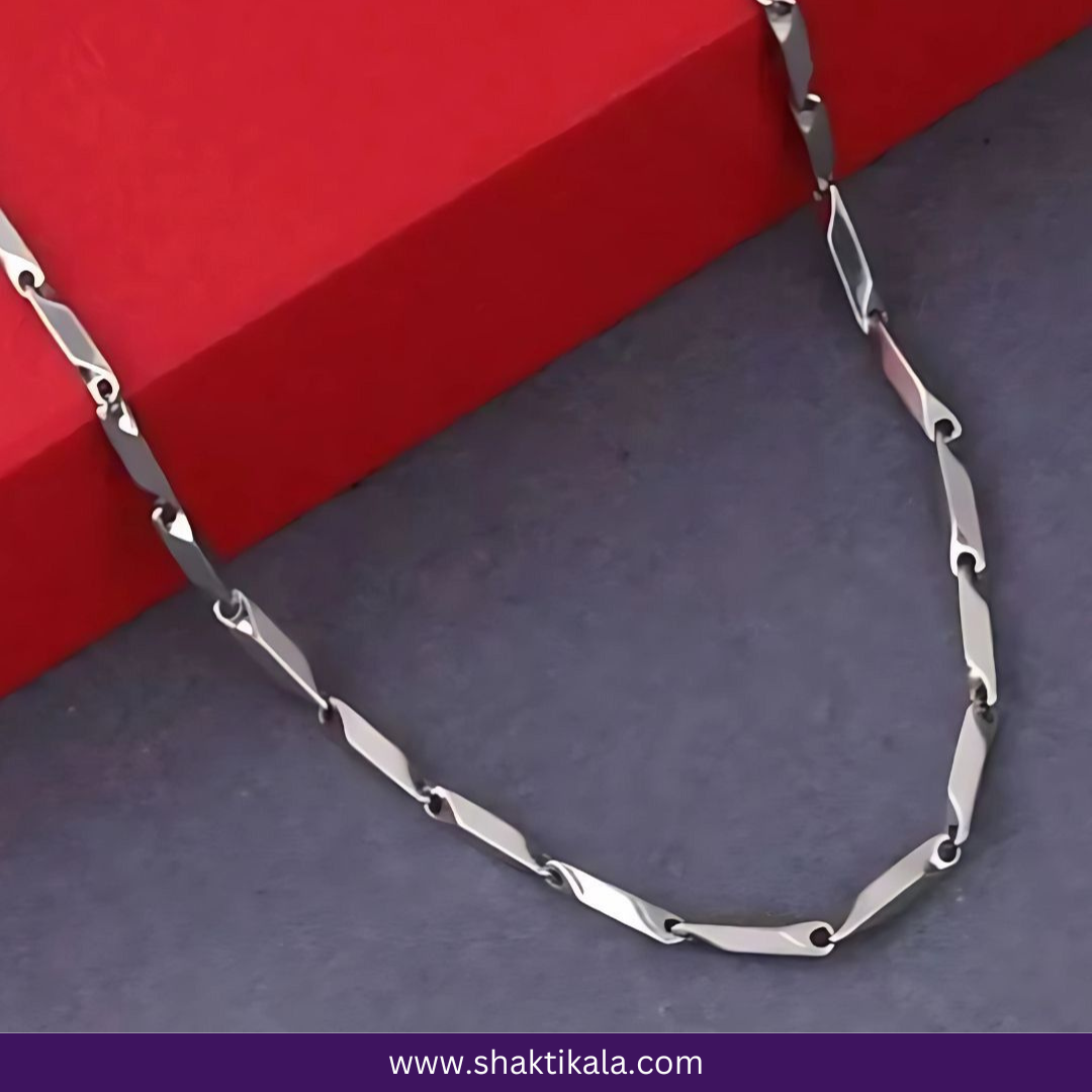 Men Stainless Steel Rice Chain | Stylish Durable Necklace