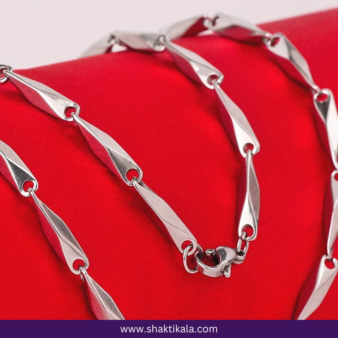 Men Stainless Steel Rice Chain | Stylish Durable Necklace