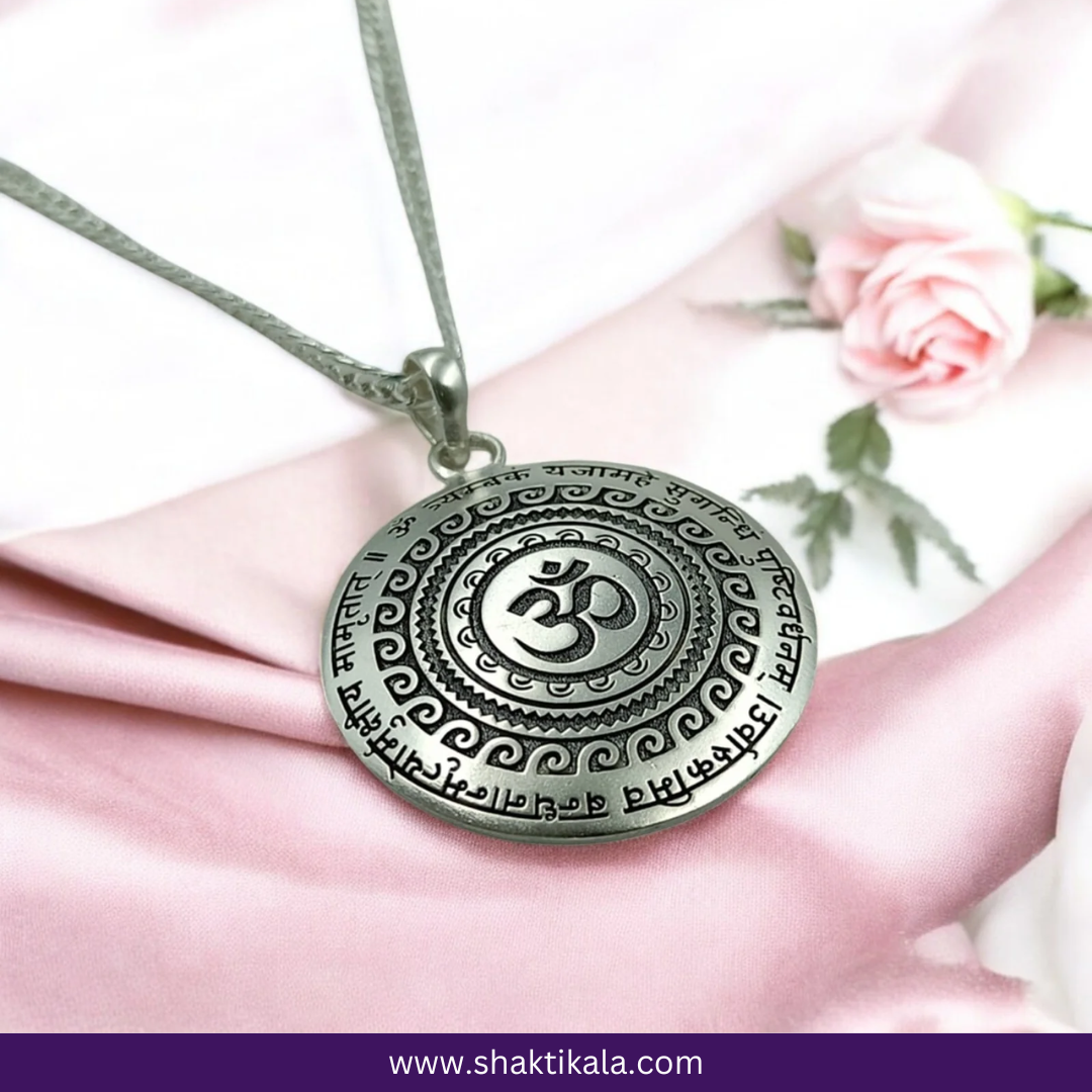 Silver Maha Mrityunjaya Pendant  | Spiritual Jewelry