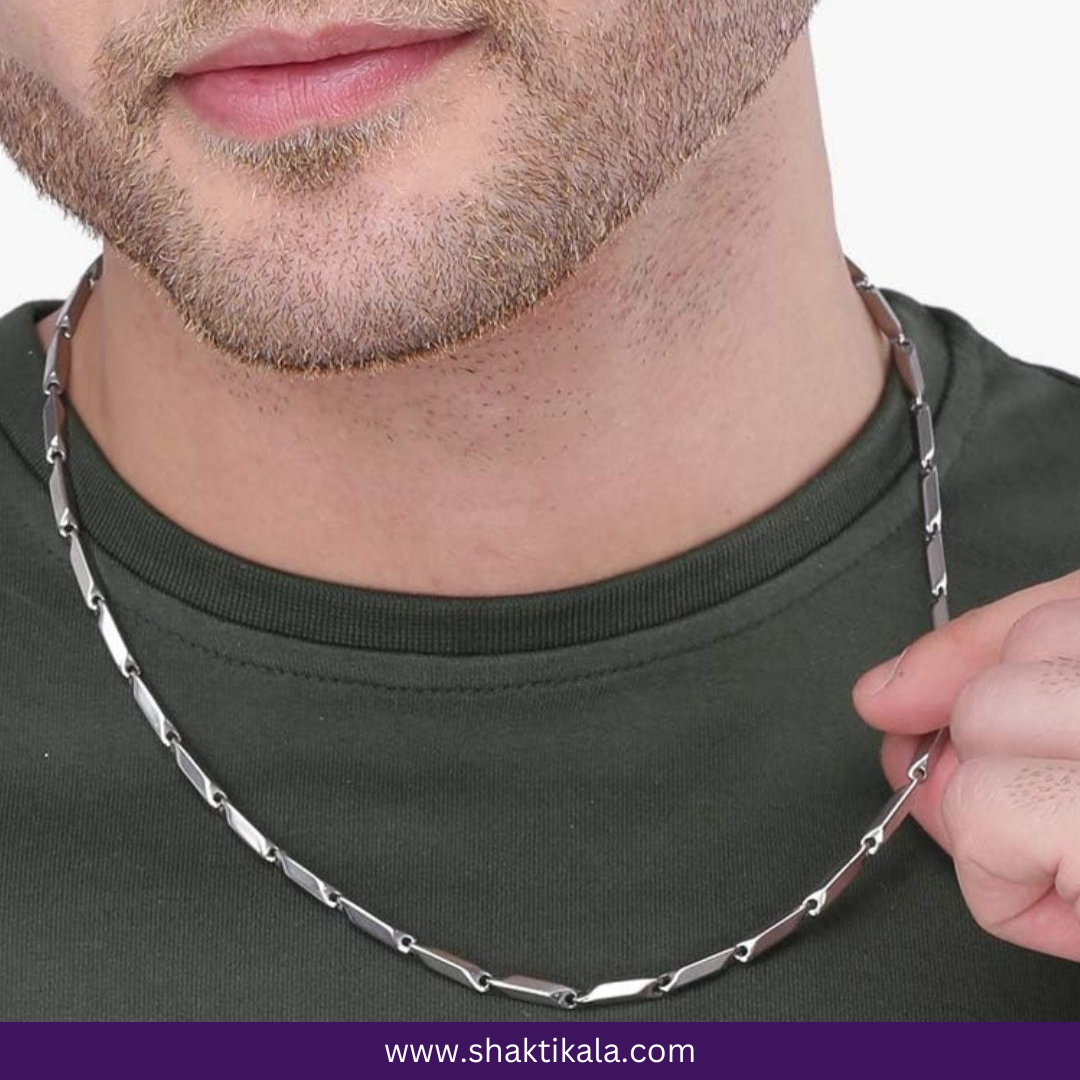 Men Stainless Steel Rice Chain | Stylish Durable Necklace