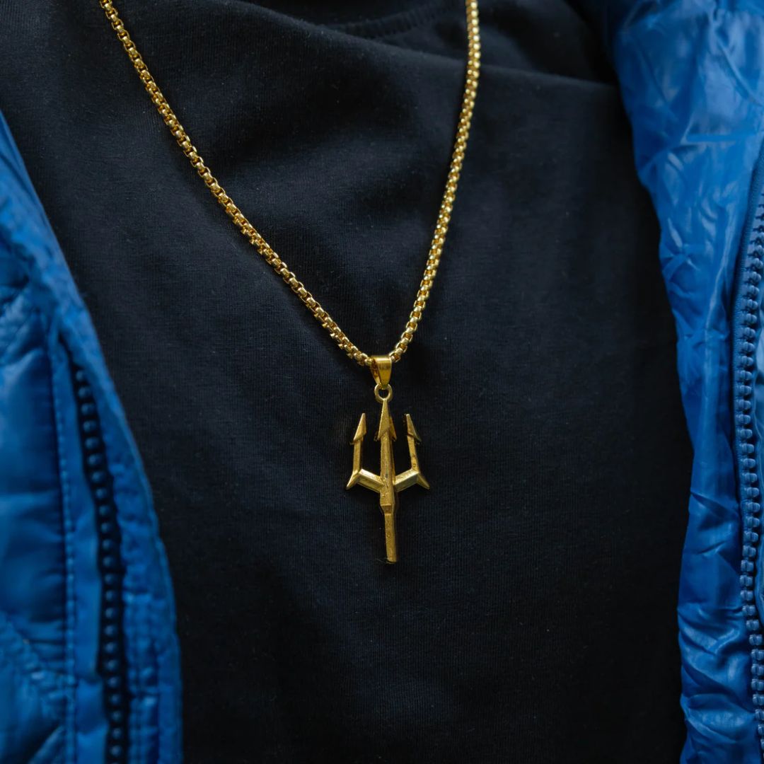 Trishul/Trident Pendant | 18k Gold Plated Anti-Tarnish Pendant