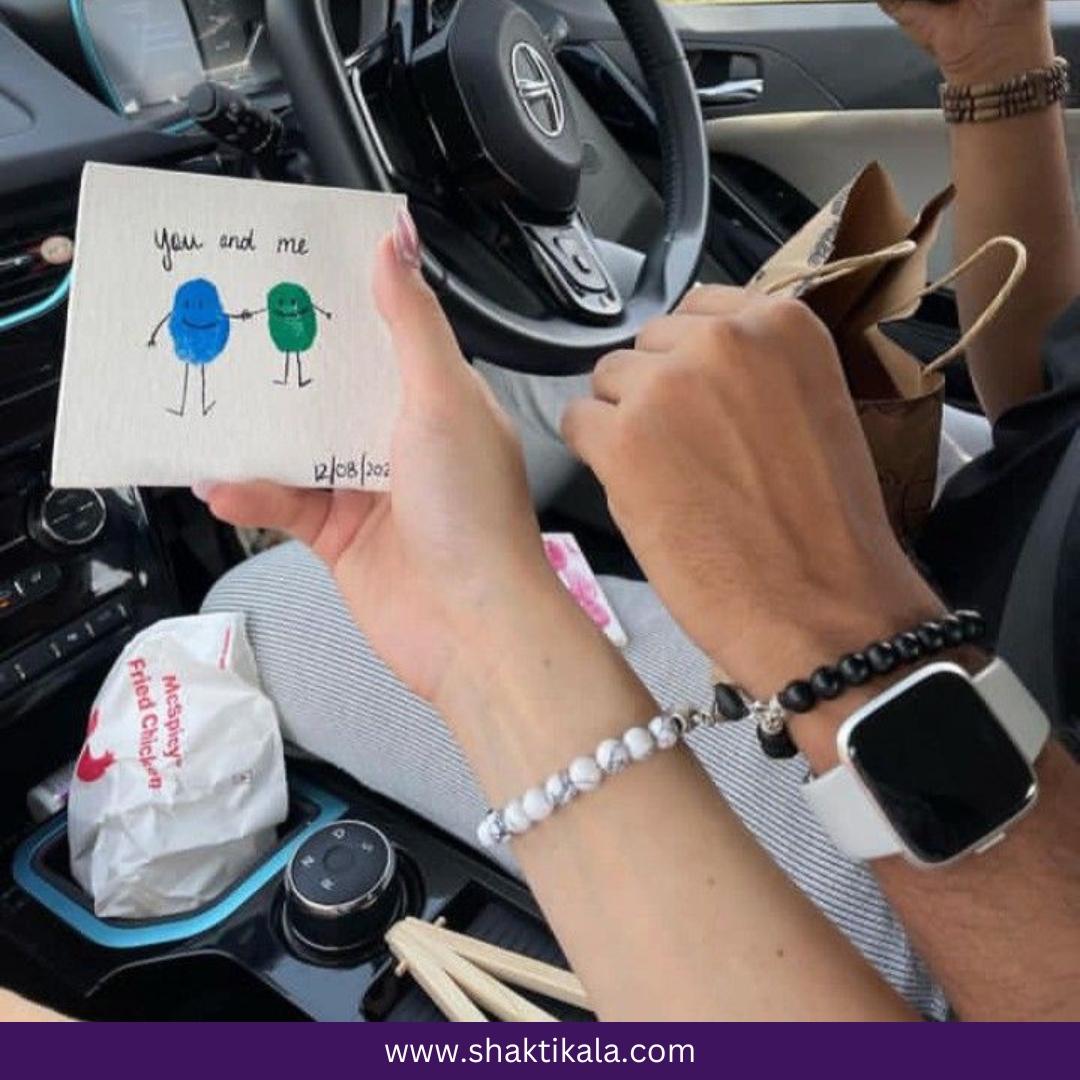 Magnetic Heart Beaded Couple Bracelet - For Him & Her