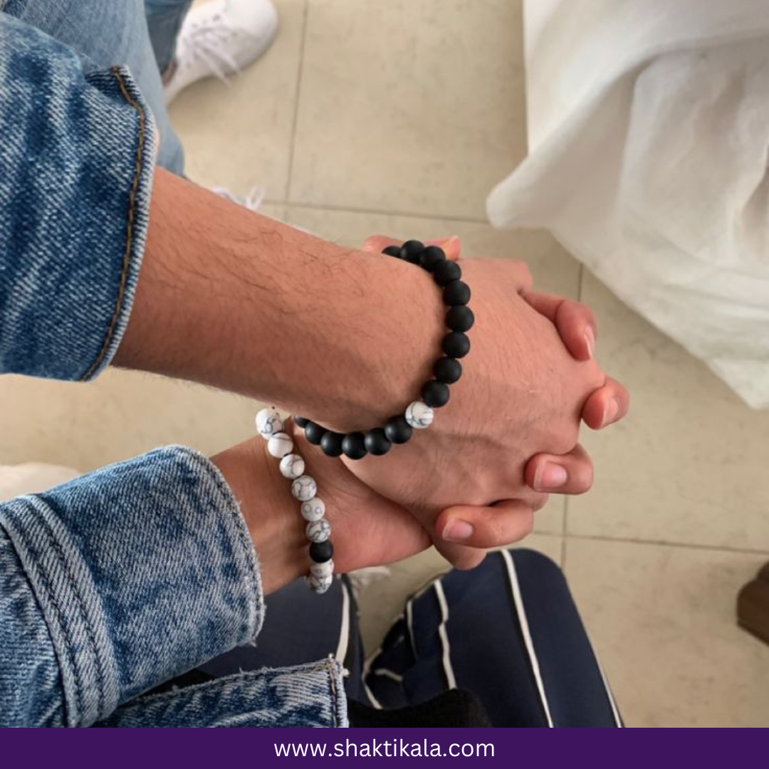 Magnetic Heart Beaded Couple Bracelet - For Him & Her