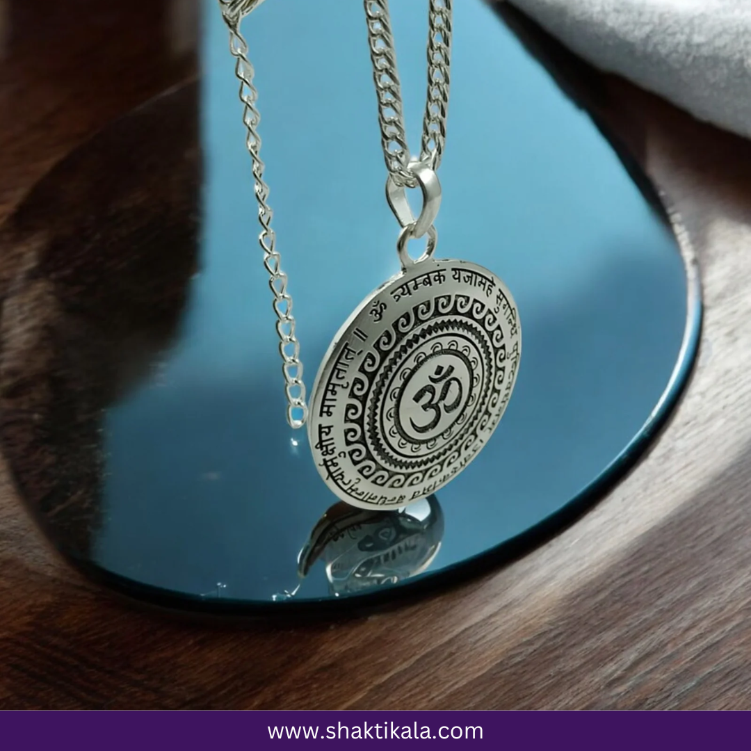 Silver Maha Mrityunjaya Pendant  | Spiritual Jewelry