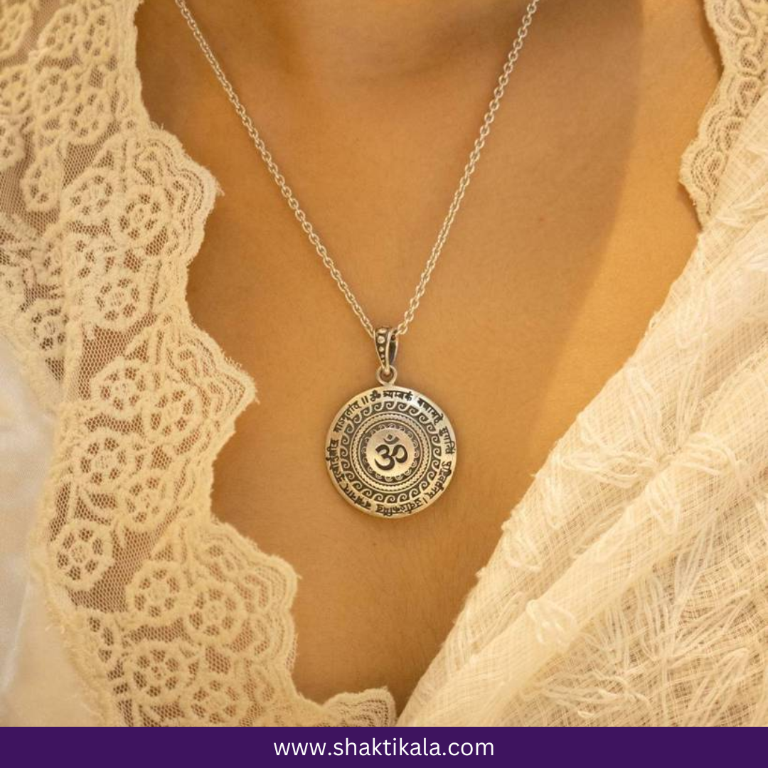 Silver Maha Mrityunjaya Pendant  | Spiritual Jewelry