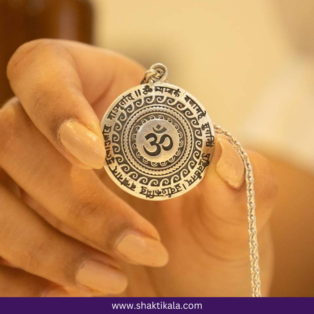 Silver Maha Mrityunjaya Pendant  | Spiritual Jewelry