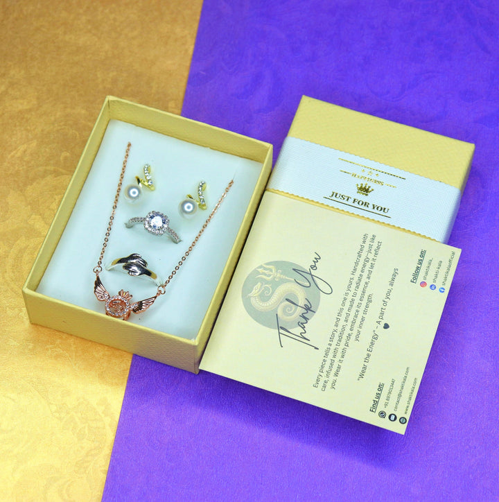 Romantic Couple Jewellery Gift Box - Rings, Earrings & Necklace