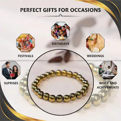 Golden Pyrite Crystal Bracelet