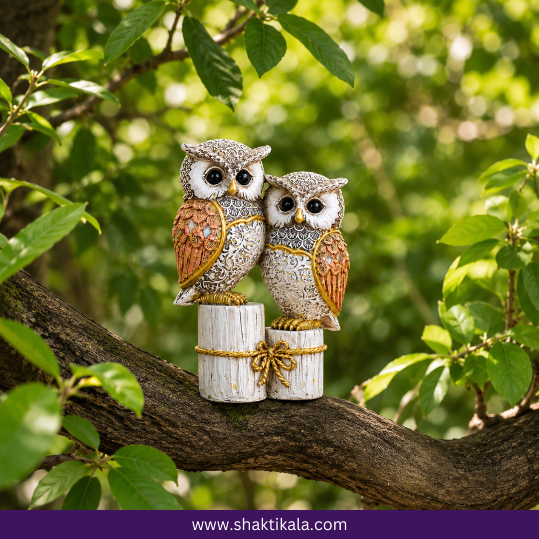 Owl Showpiece for Home Decor | Elegant Decorative Owl Figurine