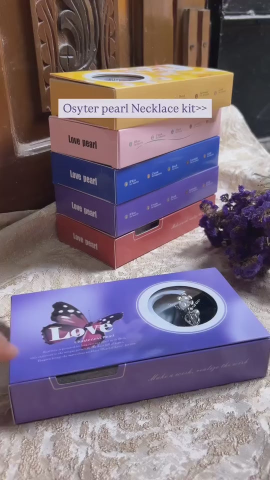 Love Pearl Chain Necklace Ring | Romantic Gift Box