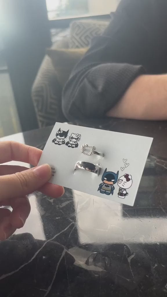 Hello Kitty x Batman Promise Ring – Couple Love Ring