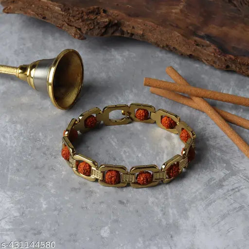 Gold Plated Prime Rudraksha Bracelet