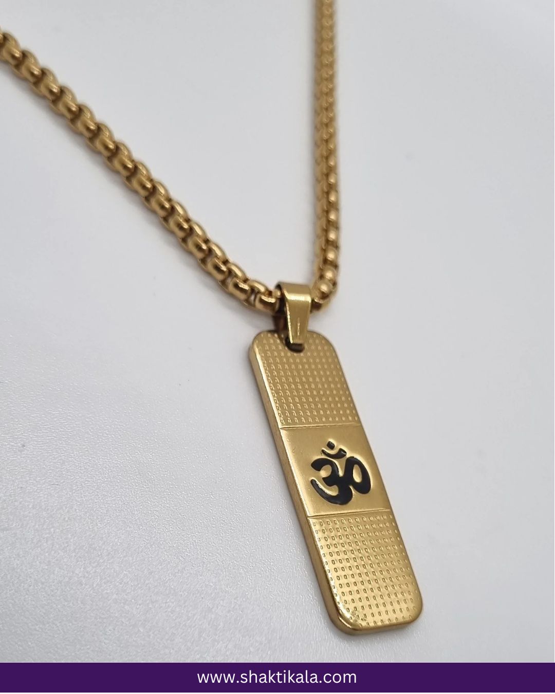 Gold Plated OM Pendant | Spiritual Necklace for Men & Women