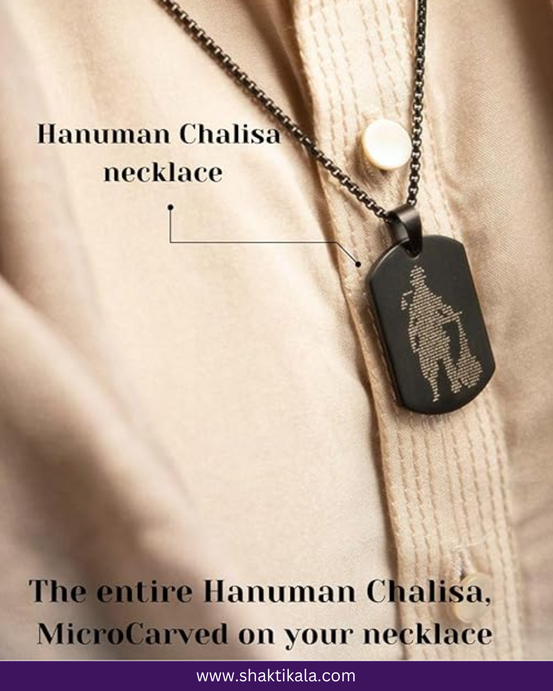 Hanuman Chalisa Pendant | Blessed at Temples