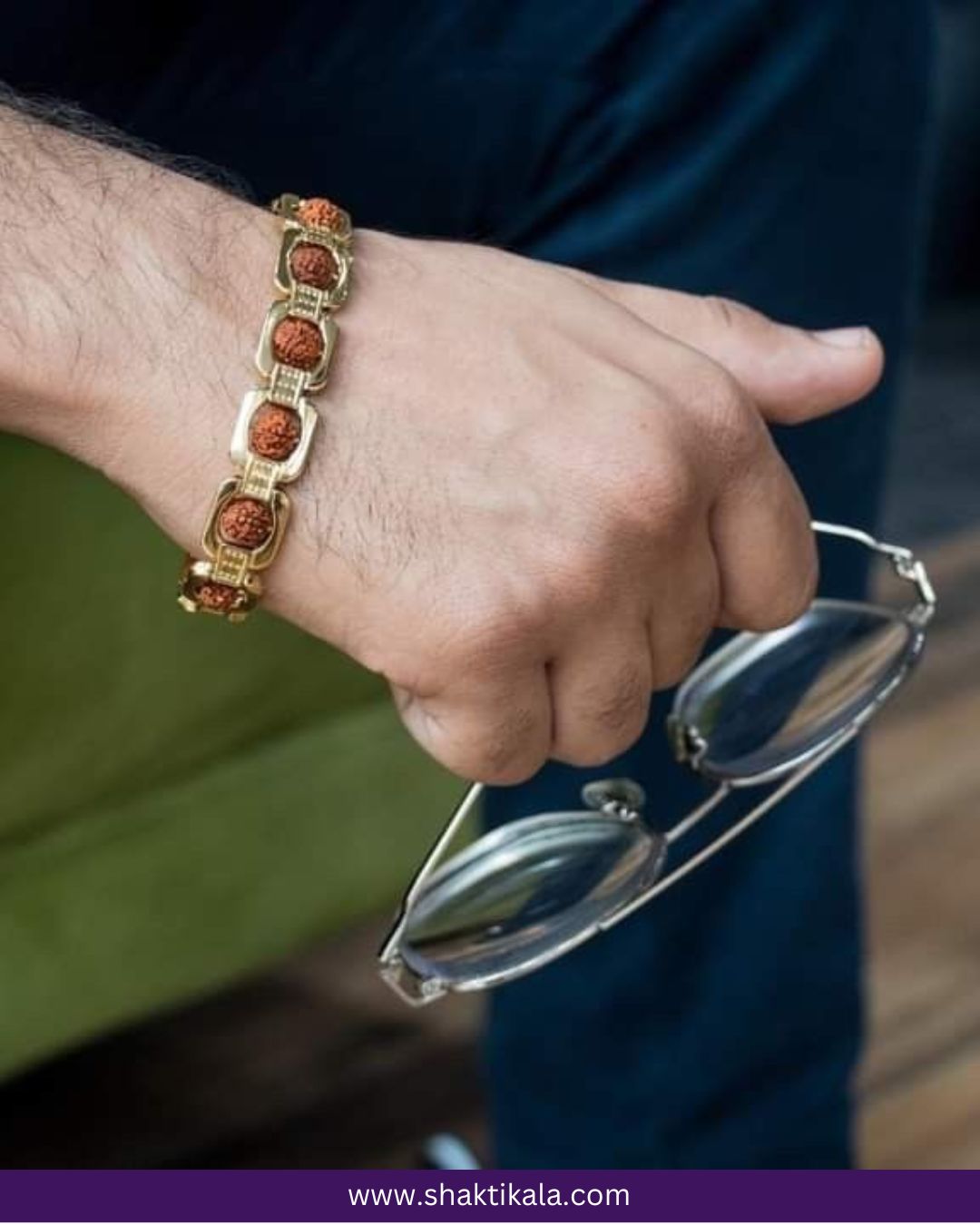 Gold Plated Prime Rudraksha Bracelet
