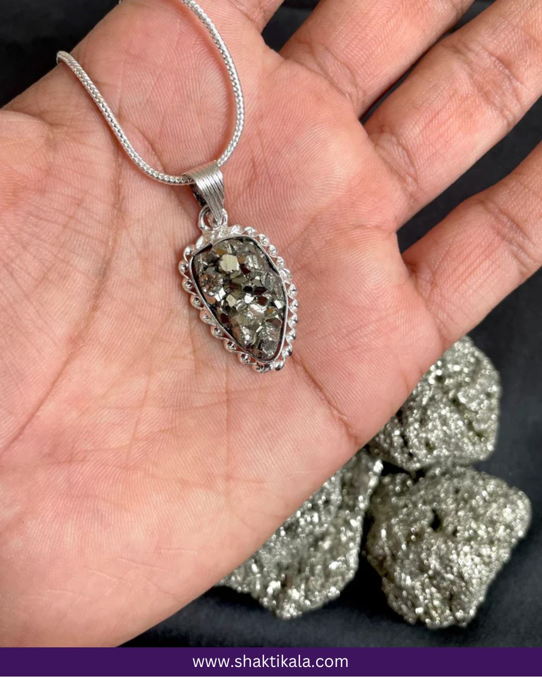 Pyrite Stone Original Pendant Necklace