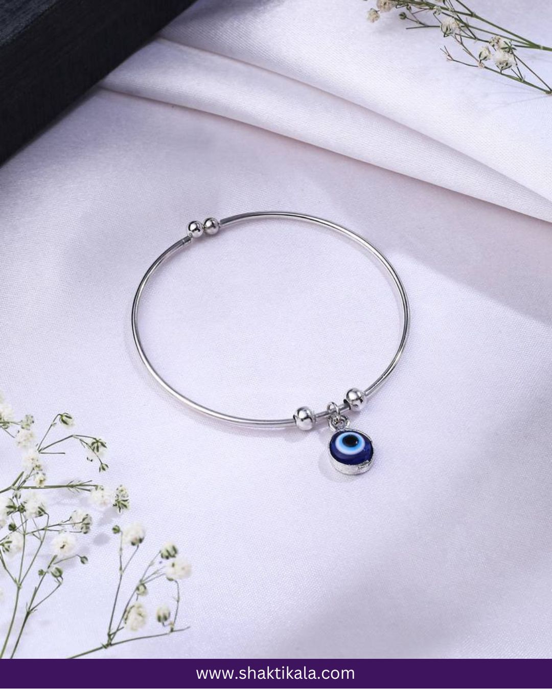 Silver Plated Evil Eye Bracelet