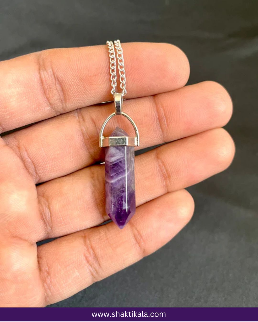 Amethyst Pencil Pendant | Stone of Wisdom